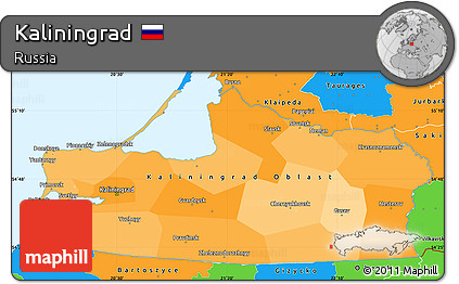 Political Simple Map of Kaliningrad