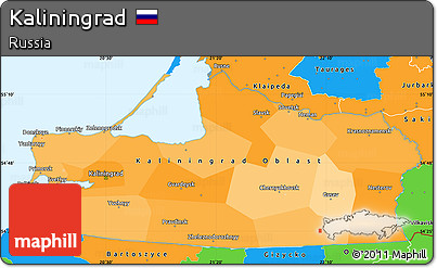 Political Simple Map of Kaliningrad