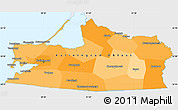 Political Simple Map of Kaliningrad, single color outside