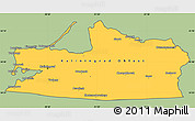 Savanna Style Simple Map of Kaliningrad, cropped outside