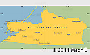 Savanna Style Simple Map of Kaliningrad, single color outside