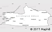 Silver Style Simple Map of Kaliningrad, cropped outside