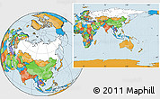 Blank Location Map of Russia, political outside