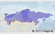 Political Shades Map of Russia, lighten