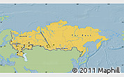 Savanna Style Map of Russia, single color outside