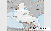 Gray 3D Map of North Caucasus