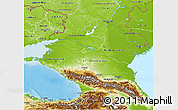 Physical 3D Map of North Caucasus