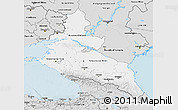 Silver Style 3D Map of North Caucasus