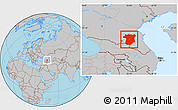 Gray Location Map of Chechen Republic