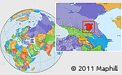 Political Location Map of Chechen Republic