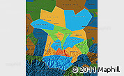 Political Map of Chechen Republic, darken