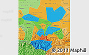 Political Map of Chechen Republic, political shades outside