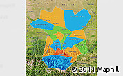 Political Map of Chechen Republic, satellite outside