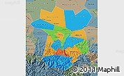 Political Map of Chechen Republic, semi-desaturated