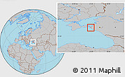 Gray Location Map of Anapa