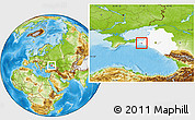 Physical Location Map of Anapa, highlighted parent region