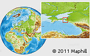 Physical Location Map of Anapa
