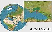 Satellite Location Map of Anapa