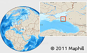 Shaded Relief Location Map of Anapa