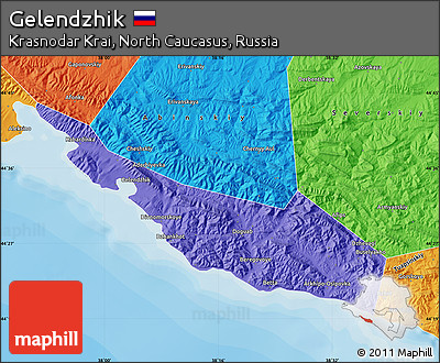 Political Map of Gelendzhik