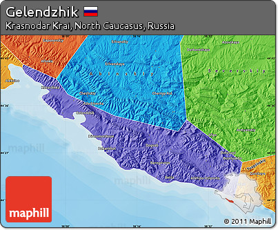 Political Map of Gelendzhik