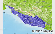 Political Map of Gelendzhik, physical outside