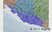 Political Map of Gelendzhik, semi-desaturated