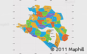 Political Map of Krasnodar Krai, cropped outside