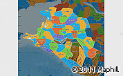 Political Map of Krasnodar Krai, darken
