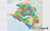Political Map of Krasnodar Krai, lighten