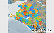 Political Map of Krasnodar Krai, semi-desaturated