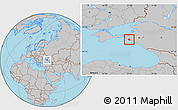 Gray Location Map of Novorossiysk