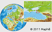 Physical Location Map of Novorossiysk