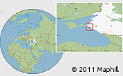 Savanna Style Location Map of Novorossiysk, highlighted grandparent region
