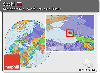 Political Location Map of Sochi