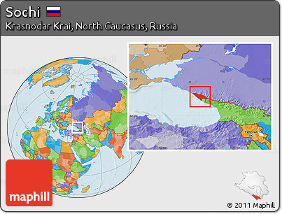 Political Location Map of Sochi