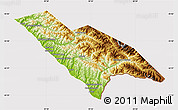 Physical Map of Sochi, cropped outside