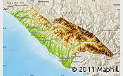 Physical Map of Sochi, shaded relief outside