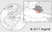 Blank Location Map of Tuapse, highlighted country, highlighted parent region