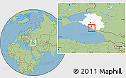 Savanna Style Location Map of Tuapse, highlighted parent region