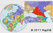 Political Location Map of North Caucasus