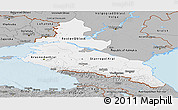 Gray Panoramic Map of North Caucasus