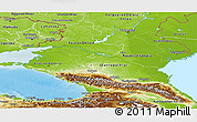 Physical Panoramic Map of North Caucasus