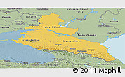 Savanna Style Panoramic Map of North Caucasus