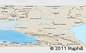 Shaded Relief Panoramic Map of North Caucasus