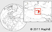 Blank Location Map of Republic of Adygea