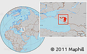 Gray Location Map of Republic of Adygea