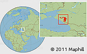 Savanna Style Location Map of Republic of Adygea