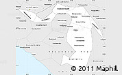 Silver Style Simple Map of Republic of Adygea