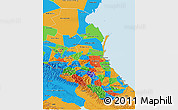 Political 3D Map of Republic of Dagestan